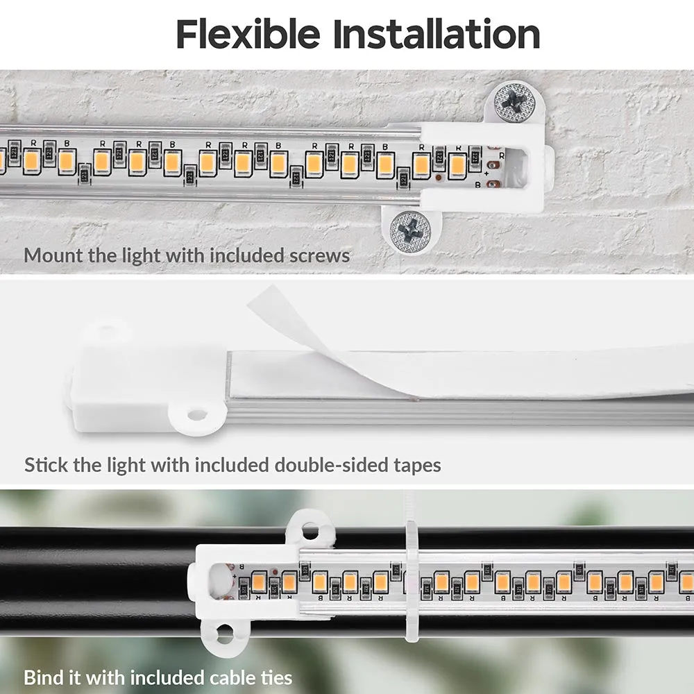 TheLAShop Full Spectrum LED Grow Light for Indoor Plants with Timer 4-Strips