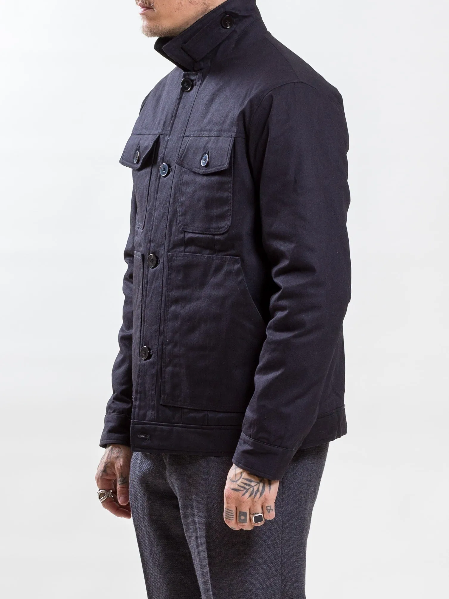 Uncle Bright, James Coated Twill, Black