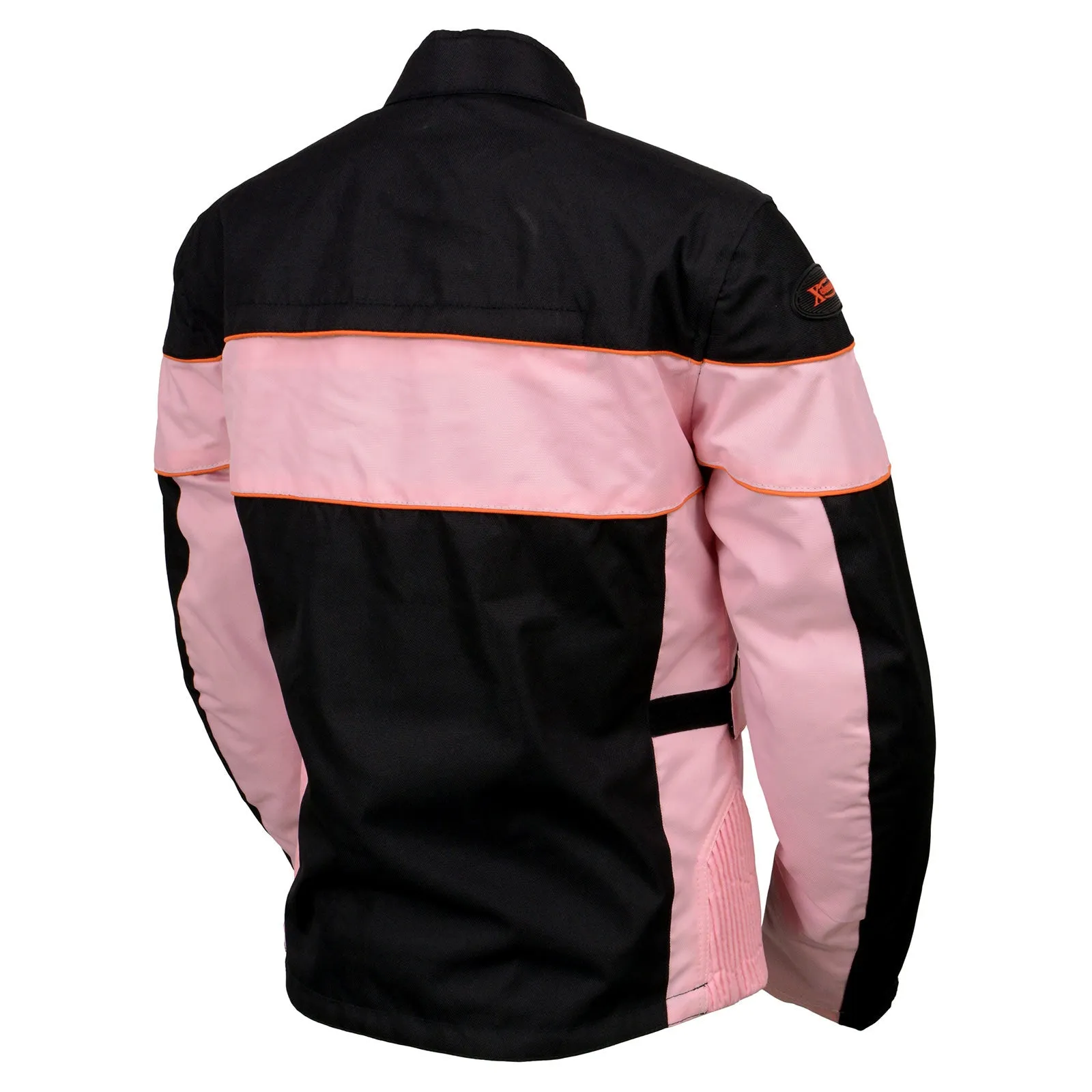 Xelement CF462 Women's 'Pinky' Black and Pink Tri-Tex Motorcycle